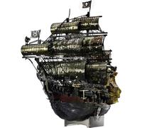 Piececool Puzzle 3D en métal pour adultes, motif : The Queen Anne's Revenge, modélisme, bateau, kit de bricolage, adultes, bateau de pirates, métal