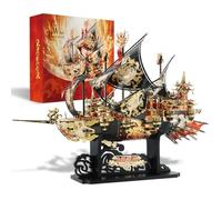 Piececool Puzzle 3D Metal Bateau Pirate Avancer en Bravant Les Vagues, Maquette Bateau de Laiton, Grande Taille, Maquette Metal, Cadeau d'anniversaire pour 3D Puzzle Adulte, 709 Pièces