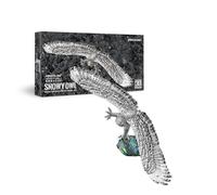 Piececool Puzzle 3D Métal Maquette Bubo Scandiaca Grive des Neiges, 122 Pièces, 12 x 22 cm, 16 ans et plus