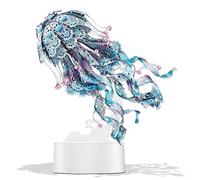 Piececool Puzzle 3D Metal Maquette Méduses, Puzzle 3D Organismes Marins de Acier Inoxydable 430, Restauration 100%, Maquette Metal, Cadeau d'anniversaire pour 3D Puzzle Adulte, 61 Pièces (Bleu)