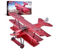Piececool Puzzle en métal 3D Fokker Dr.I Triplane du Baron Rouge, Kits de Modèle pour Adultes à Construire, Acier Inoxydable 304, Assemblage requis, Pas de Colle Requise, Niveau de difficulté 2