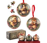 PieceRelax Ornements de Noël en Puzzle - Phoenix Chan - Kitty Angels | 180 Pièces | Boules Puzzle | Décoration Festive [A3956]