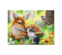PieceRelax PieceClicks Puzzle 1000 Pièces - Animaux - Bridget Voth - Friends in The Forest | 47,6 x 63,3 cm | Cadeau Créatif pour Noël & Anniversaire [U1067]