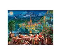 PieceRelax PieceClicks Puzzle 1000 Pièces Evening by The Lake in Hallstatt | Puzzle 1000 pièces pour adultes, 47,6 x 63,3 cm, Image World, puzzle paysage lac de Hallstatt