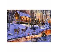 PieceRelax PieceClicks Puzzle 1000 Pièces - The Macneil Studio - Winter in The Woods | 63,3 x 47,6 cm | Cadeau Créatif pour Noël & Anniversaire [U1214]
