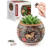 PieceRelax Puzzle 3D Pot de Fleur - Deer Carol | 80 Pièces | DIY Déco Plantes | Cadeau Relaxant pour Amoureux de la Nature [K1130]