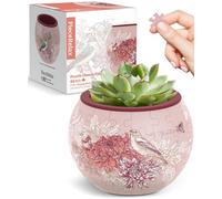 PieceRelax Puzzle 3D Pot de Fleurs Singing Birds and Flowers, pour Petits Pots avec Drainage, décoration pour Cactus et Plantes Grasses d'intérieur [K1100]