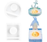 Pieces 3d Silicone Candle Moulds,Combined Silicone Moulds For Diy,New Ideas,Plaster Moulds For Candle Moulding,Round Base,Rectangular Base