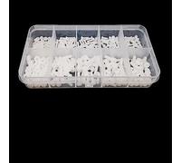 Pièces à Visser 1 Boîte 300/700/1160 Pc M2 .5 M3 M4 Noir Blanc Nylon Plastique Isolé Pan Tête Ronde Boulon Vis Écrou Ensemble Kit D'assortiment(White 300pcs)