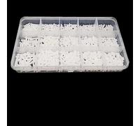 Pièces à Visser 1 Boîte 300/700/1160 Pc M2 .5 M3 M4 Noir Blanc Nylon Plastique Isolé Pan Tête Ronde Boulon Vis Écrou Ensemble Kit D'assortiment(White 700pcs)
