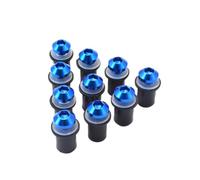 Pièces à Visser 10 Pièces Carénage Pare-Brise Vis Boulon Kit Écrou De Montage pour Kawasaki Ninja 250 300 650 H2R 250R ZX6R ZX14R(Turquesa)