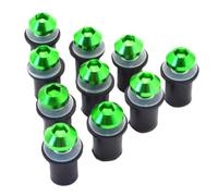 Pièces à Visser 10 Pièces Carénage Pare-Vent Vis Boulon Kit Pare-Brise Montage Écrou pour Ducati Monster 899 1299 800 999 749 1000 959 696(Green)