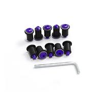 Pièces à Visser 10 Pièces/Ensemble M5X15mm Moto Pare-Brise Vis Boulons Écrous Kit pour Kawasaki Z650 Z750 Z800 Z900 Z1000 Z1000SX Z900RS(Turquesa)