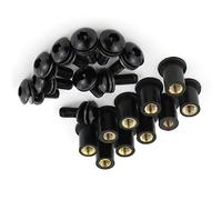 Pièces à Visser 10 Pièces M5 * 16 Boulons De Pare-Brise Déflecteurs Vis pour Kawasaki ZX6R 1993-2016 2015 2014 2013 2012 2011 2010 2009 ZX7R 1996-2003(Nero)