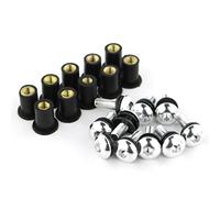Pièces à Visser 10 Pièces M5 * 16 Pare-Brise Boulons Déflecteurs Vis pour Kawasaki ZX6R ZX-6R ZX 6R ZX7R ZX9R ZX10R ZX-10R ZX12R ZX14R(Silve)