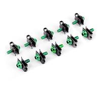 Pièces à Visser 10 Pièces M5 5mm Moto Carénage Boulons Attache Clips Vis Scooter Aluminium Ressort Écrous Auto De Rechange Accessoires Voiture(Green)