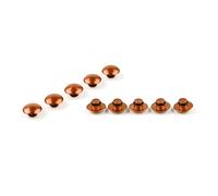 Pièces à Visser 10 Pièces Moto Universel M10 8MM Boulon À Douille Hexagonale Vis Écrou Tête Couvercle Capuchon en Alliage D'aluminium(Orange)