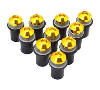 Pièces à Visser 10PC Pare-Brise Boulon Vis Kit CNC pour Y-AMAHA XSR700 XSR900 XSR 700 900 XV 950 XV950 TDM MT 125 TDM900 MT125(Gold)