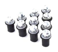 Pièces à Visser 5mm 10 Pièces Universel Moto Pare-Brise Spike Boulons Vis Écrous pour Y-AMAHA Mt-07 Mt-09 Mt07 Mt09 MT 07 09 pour H-Onda CBR 600 F4i(Silve)