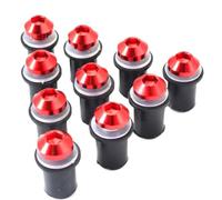 Pièces à Visser 5mm 10 Pièces Universel Moto Pare-Brise Spike Boulons Vis Écrous pour Y-AMAHA Mt-07 Mt-09 Mt07 Mt09 MT 07 09 pour H-Onda CBR 600 F4i(Rosso)