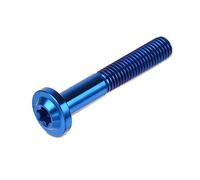 Pièces à Visser Moto M8x25 M8x30 M8x40 M8x50 Attaches Boulon Vis Haut Triple Tige De Direction Fourche Pince Boulons Alliage Bouton À Tête(M8x50 Blue)