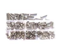 Pièces à Visser Vis À Tête M2 .5 M3 M4 M5 M6 Acier Inoxydable 304 Six Pans Creux Fraisée Plate Et Jeu D'écrous(M5)