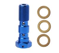 Pièces à Visser Vis De Tuyau D'huile Maître-Cylindre Frein Tube Universelles Boulons avec Rondelle pour Moto M10x1.25/M10x1.0(Blue M10x1.0)