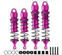 Pièces Amortisseur RC Pour Traxxas 9660 9661 Snow Sled 95076-4 1/8 4 Pièces Amortisseurs Avant Et Arrière Alliage Mise Niveau Voiture Tout-terrain Télécommandée(Purple)