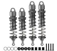 Pièces Amortisseur RC Pour Traxxas 9660 9661 Snow Sled 95076-4 1/8 4 Pièces Amortisseurs Avant Et Arrière Alliage Mise Niveau Voiture Tout-terrain Télécommandée(Gray)