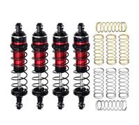 Pièces Amortisseur RC Pour Traxxas Pour Maxx 107154-1 Pour Mini Pour Xrt-108076-1 3760 10765 7075 87 Mm Amortisseurs Avant Et Arrière Alliage Voiture Télécommandée(Red)