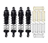 Pièces Amortisseur RC Pour Traxxas Pour Mini Pour Maxx 107154-1 Pour Mini Pour Xrt-108076-1 7075 87 Mm Amortisseurs Avant Et Arrière Alliage Métallique 3760 10765(Black)