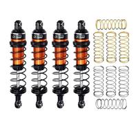 Pièces Amortisseur RC Pour Traxxas Pour Mini Pour Maxx 107154-1 Pour Mini Pour Xrt-108076-1 7075 87 Mm Amortisseurs Avant Et Arrière Alliage Métallique 3760 10765(Orange)