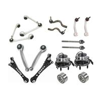 Pièces automobiles 1 jeu de 16 pièces bras de suspension avant stabilisateur lien embout de biellette de direction roulement de moyeu de roue compatible for Jaguar XK XF XJ
