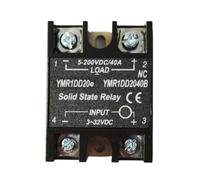 Pièces automobiles 12V 24VDC Entrée 5-200VDC Charge Normalement Fermé Relais À Semi-conducteurs Monophasé Monophasé SSR Module Régulateur De Tension NC-SSR(YMR1DD2040B (40A))
