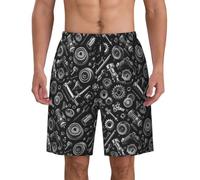 Pièces Automobiles de précision 1 Maillot de Bain Homme | Séchage Rapide, Respirant, Short de Bain, Doublure en Maille, avec Poches