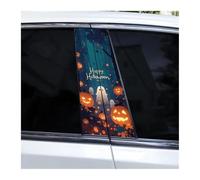 Pièces Automobiles Lot De 2 Autocollants Lumineux Pour Pilier Central De Voiture, Film De Protection Étanche Pour Pilier B, Halloween(D)