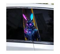 Pièces Automobiles Lot De 2 Autocollants Pour Pilier B De Voiture, Flamme Violette, Son De Gorille, Autocollant Étanche Pour Pilier Central Automatique(E)