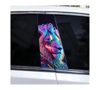 Pièces Automobiles Lot De 2 Autocollants Pour Pilier B De Voiture, Flamme Violette, Son De Gorille, Autocollant Étanche Pour Pilier Central Automatique(I)