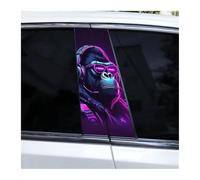 Pièces Automobiles Lot De 2 Autocollants Pour Pilier B De Voiture, Flamme Violette, Son De Gorille, Autocollant Étanche Pour Pilier Central Automatique(F)