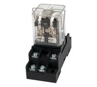 Pièces automobiles Relais Électromagnétique JQX-30F 30A Avec Base De Prise DPDT, Relais Haute Puissance JQX-30F-2Z AC 220V 110V DC 24V 12V(220VAC)