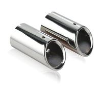 pièces automobiles Voiture En Acier Inoxydable Chrome Collecteurs D'échappement Pointe Tuyau Queue Arrière Silencieux Tuyau 1 Paire Pour A-udi A4 2009 - 2012 Q5 2010-2012 Extrémités de tuyau(Sliver)
