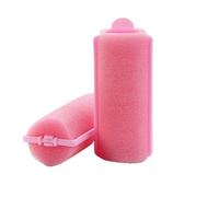 Pièces Bigoudis 12 pièces éponge douce coussin en mousse bigoudis barbier bricolage boucles Kit de coiffure sans chaleur formateurs vagues outils(Red,2cm)