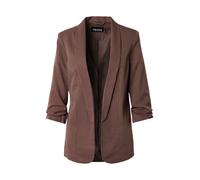 PIECES Blazer 'PCBOSELLA' brun foncé / blanc, Taille 34