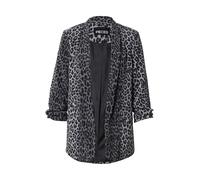 PIECES Blazer 'PCBosella' gris foncé / noir, Taille 34