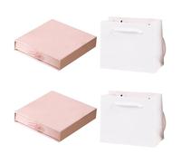Pièces Boîte-Cadeau De Bijoux Rose, 2 Pièces Sac-Cadeau Blanc, Boîte À Bijoux, Collier Simple Et À La Mode, Classe De Rangement Petite Classe Multifonctionnelle, Boîte Cadeau De Bijoux