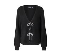 PIECES Cardigan 'PCANNA' noir / argent, Taille XS