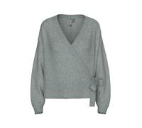 PIECES Cardigan 'PCMALOU' gris chiné, Taille M