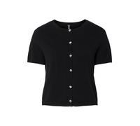 PIECES O-Neck Knit Pcorina SS Cardigan en Tricot à col Rond PW BC, Noir, L Femme