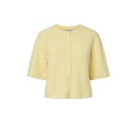 PIECES Cardigan PCSILLY à Manches Courtes pour Femme, Jaune pâle, L