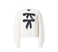 PIECES Cardigan 'Row' écru / noir, Taille XL